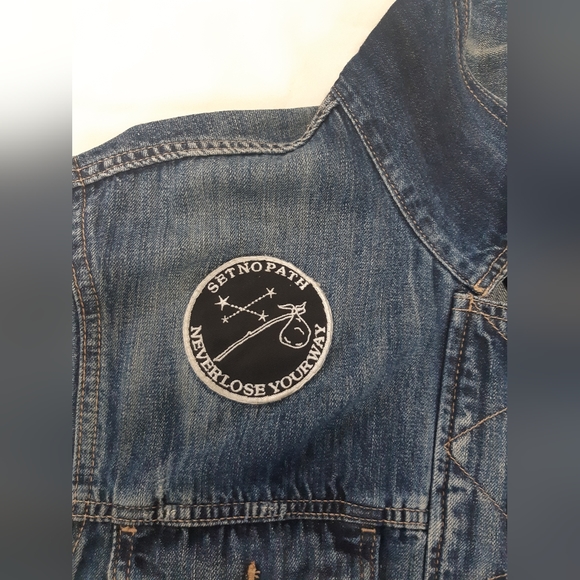 UpCycled Oversized Denim Jacket - Picture 10 of 15